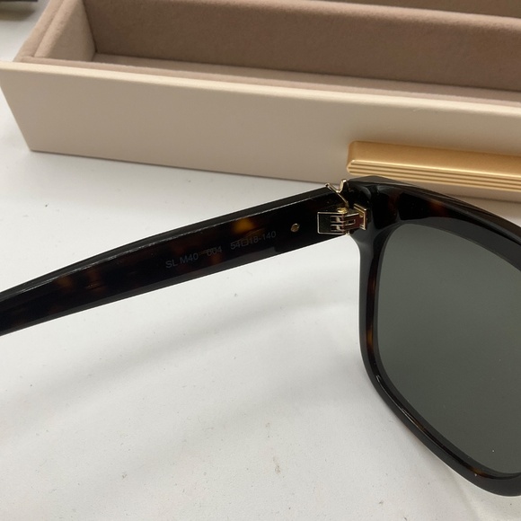 Saint Laurent Square Monogram Sunglasses SL M40 004 Havana 54mm YSL - Picture 7 of 9